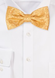 Golden Embroidered Medallions Bowtie