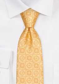 Golden Medallion Necktie in XL Length