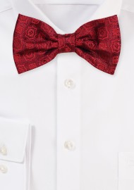 Medallion Bow Tie in Rich Burgundy