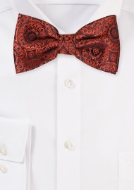 Cinnamon Color Bow Tie with Medallions