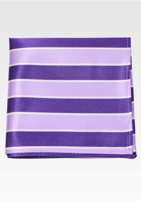 Preppy Repp Pocket Square in Purple and Lavender