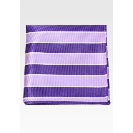Preppy Repp Pocket Square in Purple and Lavender
