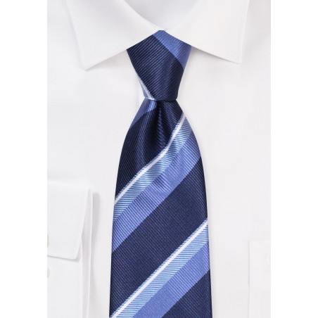 Blue Striped Regimental Necktie