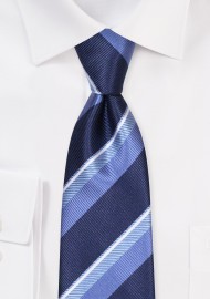 Blue Striped Regimental Necktie