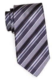 Black and Gray Stripe Tie in XXL Size