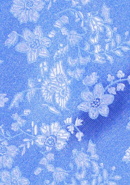Sky Blue Floral Necktie