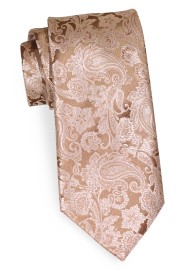 Woven Paisley Tie in Bold Gold