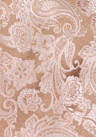 XL Tie in Gold Paisley Design