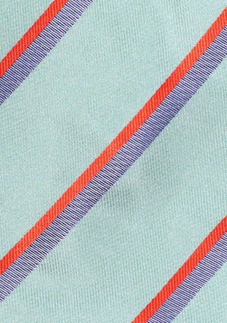 Sage and Orange Striped Tie