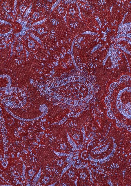 Burgundy and Steel Blue Paisley Necktie