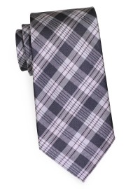 Black and Silver Checkered Tie in XXL