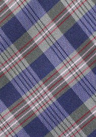 Navy and Dark Green Tie in Classic Checks