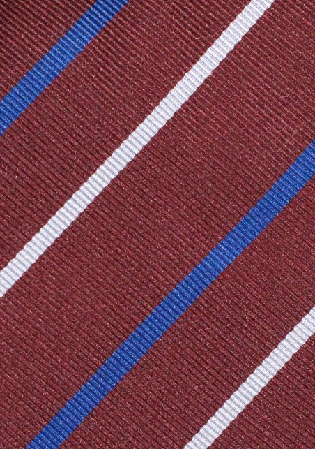 Extra Long Necktie in Burgundy, Tan, Navy