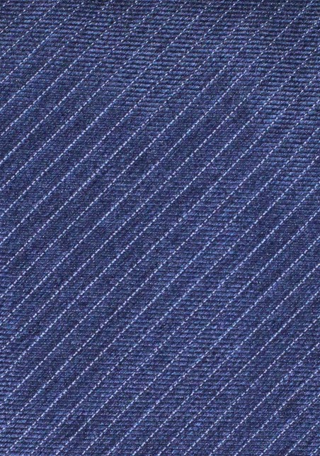XL Denim Blue Pencil Striped Tie in Matte Finish