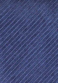 XL Denim Blue Pencil Striped Tie in Matte Finish