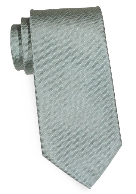 Moss Green Tie with Pencil Stripes