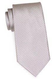 Extra Long Pencil Stripe Tie in Silver