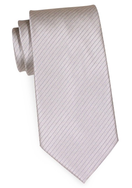 Dressy Silver Colored Tie with Thin Pencil Stripes