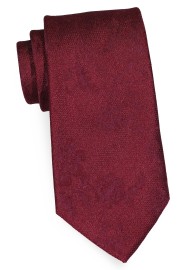 Matte Floral Extra Long Tie in Wine