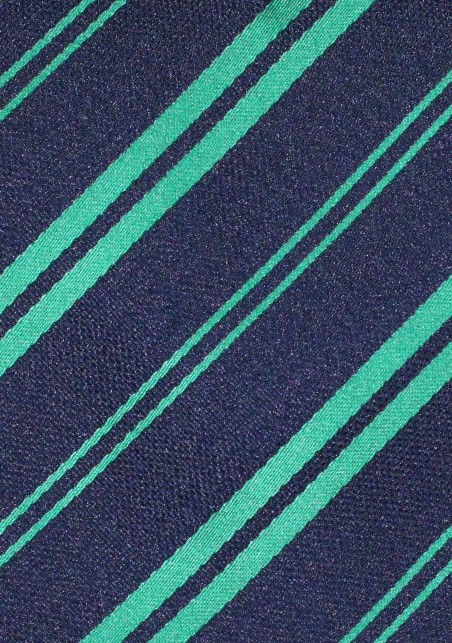 Extra Long Black Tie with Kelly Green Stripes