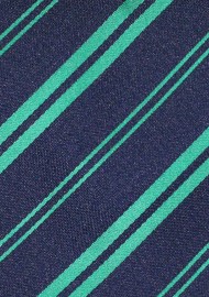 Black and Kelly Green Striped Necktie