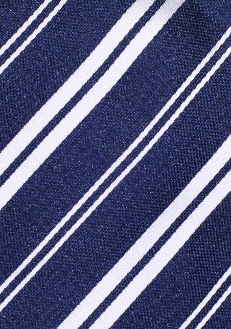 Trendy Striped Tie in Classic Black and Silver