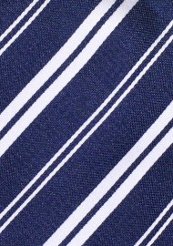 Black and Silver Striped Tie in XL Length | Extra Long Stripe Necktie