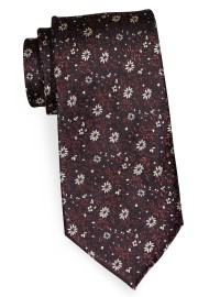 Flora Tie in Chocolate Brown and Gold
