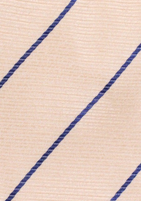 Golden Wheat Necktie with Thin Navy Stripes