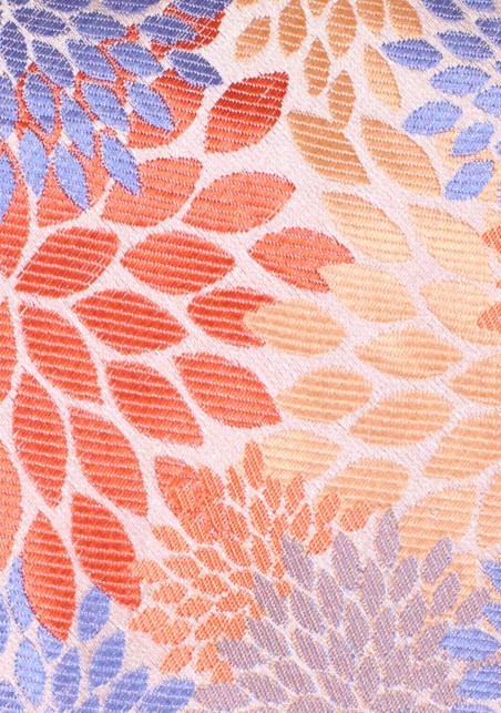 Bright Tangerine Geometric Floral Designer Tie