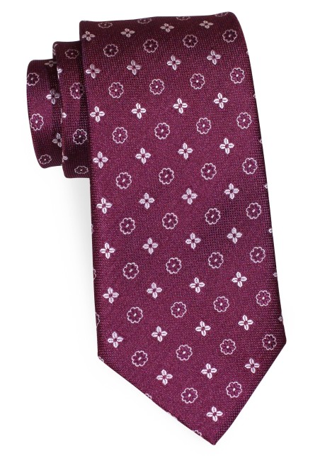 Plum Purple Foulard Weave Necktie