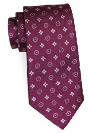 Plum Purple Foulard Weave Necktie