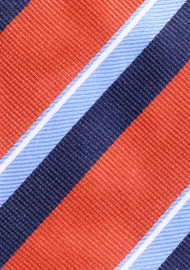 Ochre Red Regimental Striped Tie