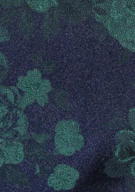 Dark Olive XL Necktie with Roses