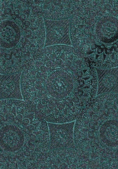 Bold Medallion Weave Necktie in Forest Green