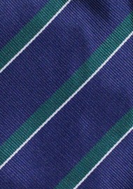 Navy and Hunter Repp Tie in XL Length