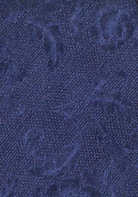 Solid Navy Floral Tie in Matte Finish