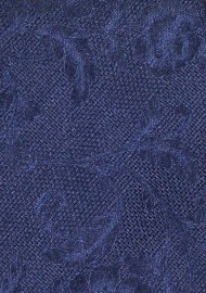 Solid Navy Floral Tie in Matte Finish