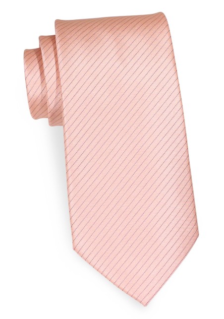 Peach Sorbet Pencil Stripe Tie in XXL