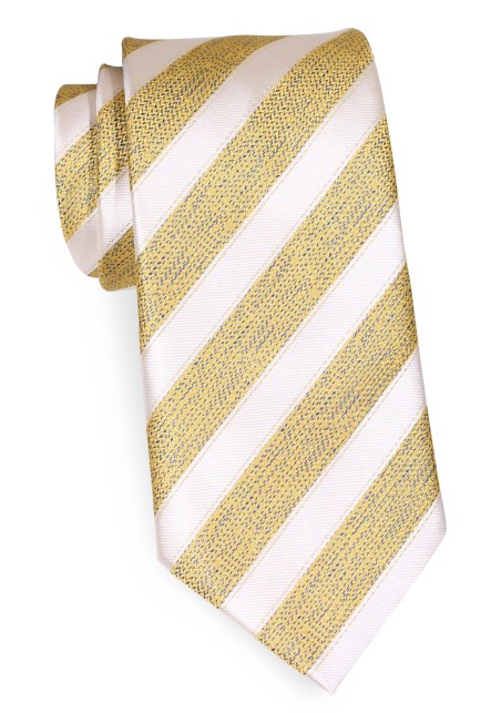 Woven Striped Tie in Matte Finish in Butterscotch