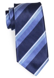 Blue Striped Extra Length Regimental Necktie