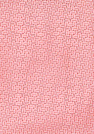 Peach and Terracotta Orange Necktie with Textured Weave