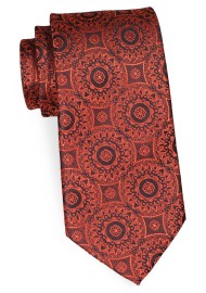Cinnamon Medallion Necktie in XL Length