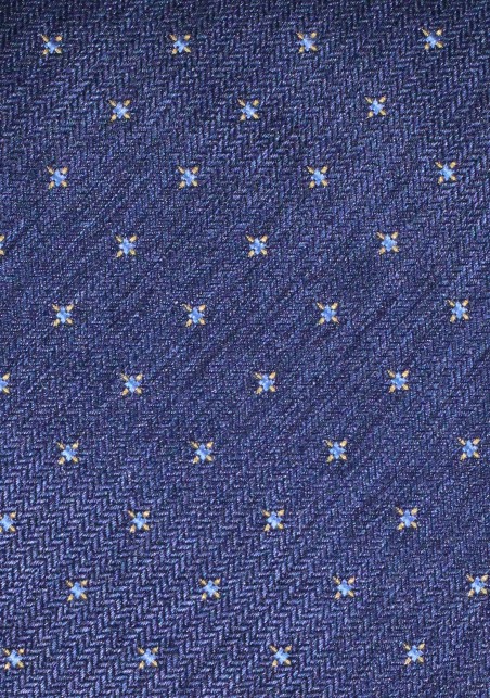 Navy Blue Mens Tie in Matte Woven Texture