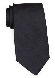 XL Length Matte Black Woven Men's Neck Tie