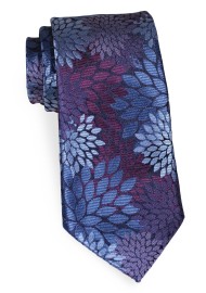 Bold Geometric Designer Tie in Shades of Blue and Purple