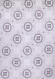 Extra Long Ivory Tie with Woven Medallions