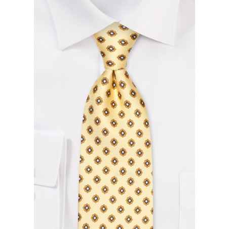 Foulard Silk Necktie in Golden Blonde