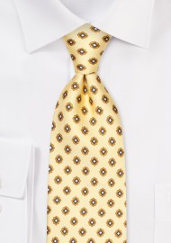 Foulard Silk Necktie in Golden Blonde