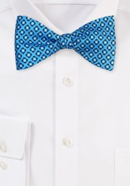 Mermaid Blue Silk Bow Tie in Self Tie Style